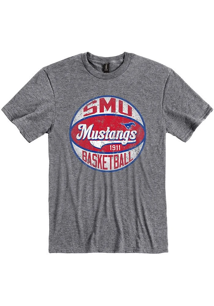 SMU Mustangs Grey Chestbump Short Sleeve T Shirt