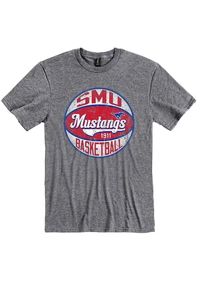 SMU Mustangs Grey Chestbump Short Sleeve T Shirt