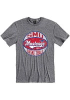 SMU Mustangs Grey Chestbump Short Sleeve T Shirt