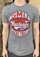SMU Mustangs Grey Chestbump Short Sleeve T Shirt