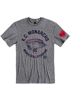 Rally Kansas City Monarchs Graphite Municipal Stadium Short Sleeve Fashion T Shirt