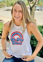 Americana Womens White Oh My Stars Tank Top