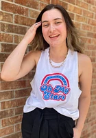 Americana Womens White Oh My Stars Tank Top