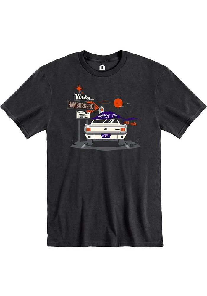 Rally Manhattan Black Vista Hamburgers Short Sleeve T Shirt
