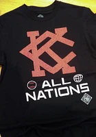 Rally Kansas City Monarchs Black All Nations Short Sleeve Fashion T Shirt