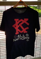 Rally Kansas City Monarchs Black All Nations Short Sleeve Fashion T Shirt