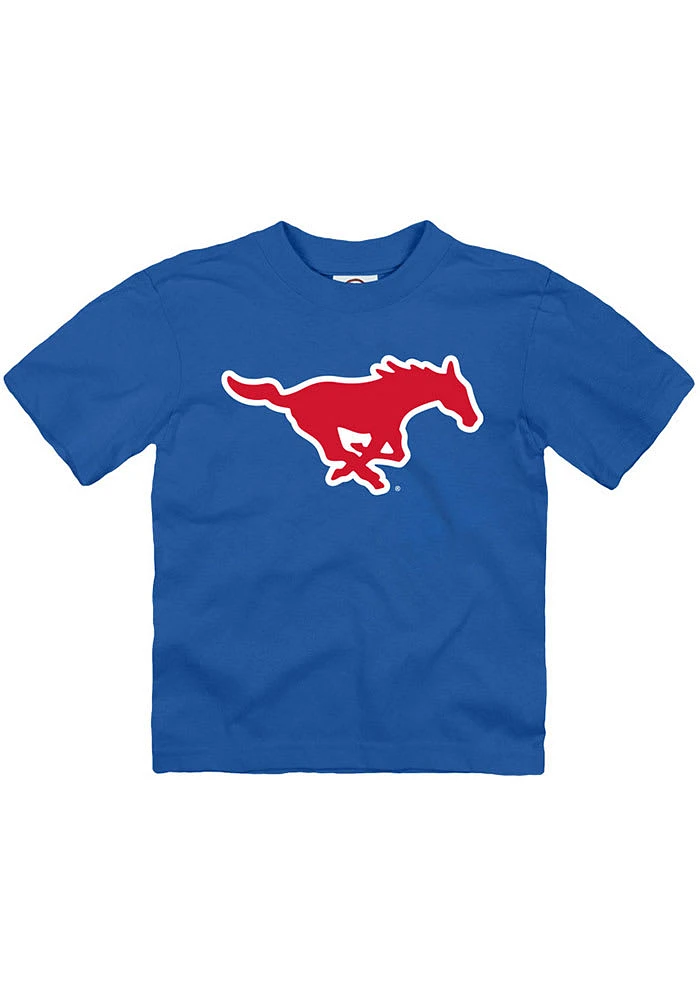 SMU Mustangs Toddler Blue Primary Logo Short Sleeve T-Shirt