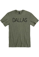 Rally Dallas Ft Worth Olive Disconnected Short Sleeve Fashion T Shirt