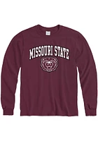 Missouri State Bears Maroon Arch Mascot Long Sleeve T Shirt