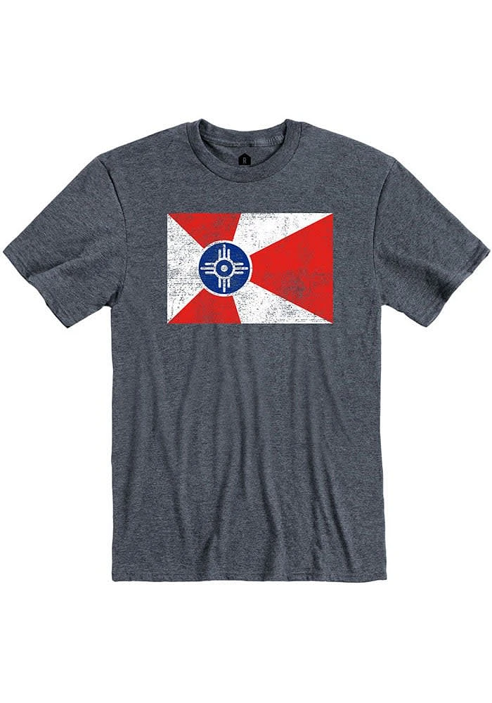 Rally Wichita Navy Blue Flag Short Sleeve Fashion T Shirt