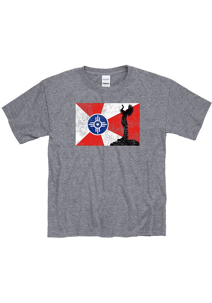 Wichita Youth Graphite Flag Keeper Short Sleeve Fashion T-Shirt