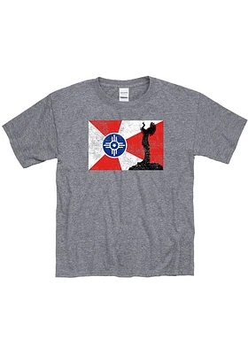 Wichita Youth Graphite Flag Keeper Short Sleeve Fashion T-Shirt