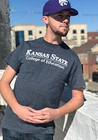 K-State Wildcats Charcoal College of Education Short Sleeve T Shirt