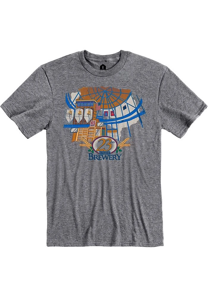 Rally Lawrence Graphite Atrium Building Short Sleeve Fashion T Shirt
