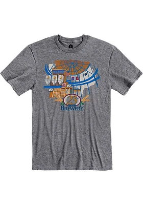 Rally Lawrence Graphite Atrium Building Short Sleeve Fashion T Shirt