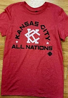 Rally Kansas City Monarchs Red Arch All Nations Short Sleeve Fashion T Shirt