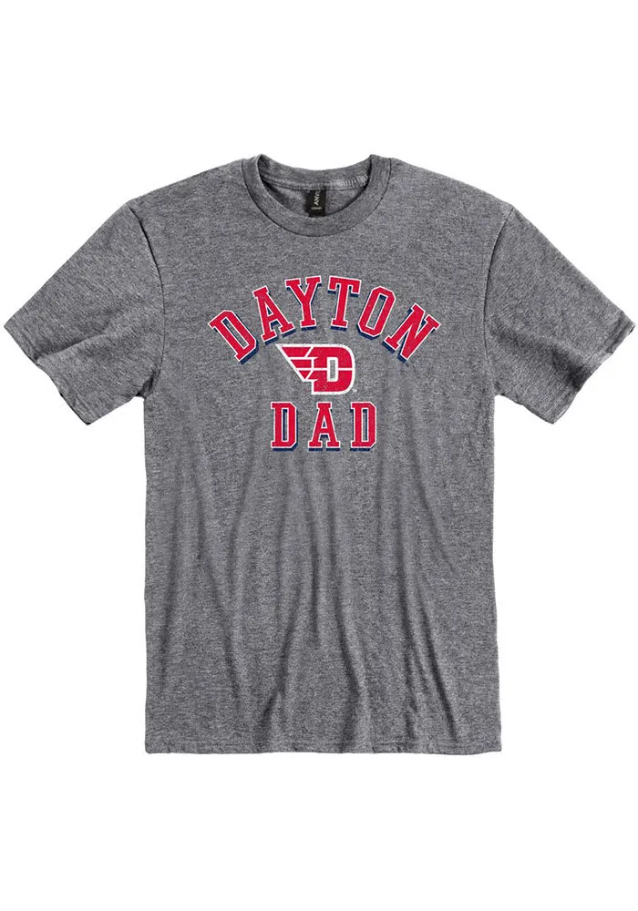 Dayton Flyers Graphite Shadow Arc Dad Short Sleeve T Shirt