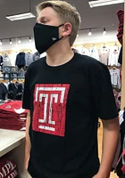 Temple Owls Black Logo Short Sleeve T Shirt