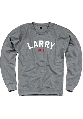 Lawrence Mens Graphite Larry Ville Long Sleeve Crew Sweatshirt