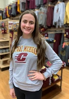 Rally Central Michigan Chippewas Grey Arch Mascot Long Sleeve T Shirt