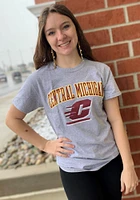 Rally Central Michigan Chippewas Grey Arch Mascot Short Sleeve T Shirt