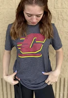 Rally Central Michigan Chippewas Charcoal Primary Team Logo Short Sleeve T Shirt