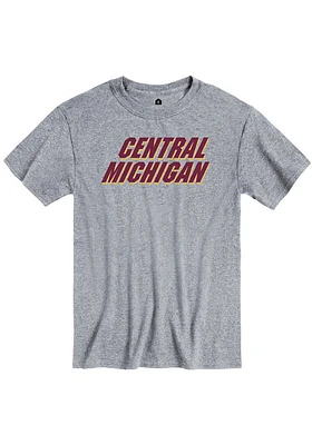 Rally Central Michigan Chippewas Grey Loud Short Sleeve T Shirt