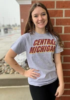 Rally Central Michigan Chippewas Grey Loud Short Sleeve T Shirt