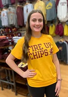 Rally Central Michigan Chippewas Gold Slogan Short Sleeve T Shirt