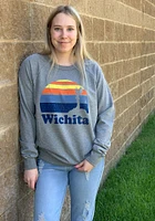 Wichita Mens Grey Keeper Sunset Long Sleeve Crew Sweatshirt