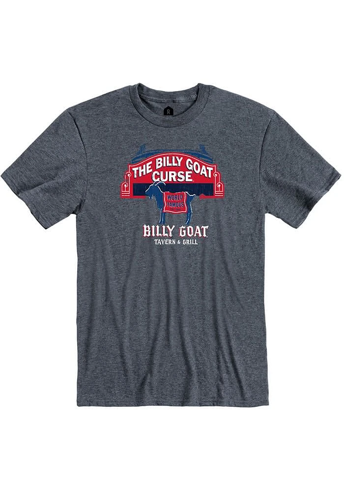 Rally Chicago Navy Blue Billy Goat Curse Short Sleeve Fashion T Shirt