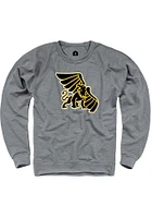 Rally Missouri Western Griffons Mens Grey French Terry Team Logo Long Sleeve Crew Sweatshirt