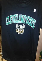Rally Cleveland State Vikings Black Arch Mascot Short Sleeve T Shirt