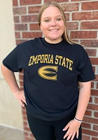 Rally Emporia State Hornets Black Arch Mascot Short Sleeve T Shirt