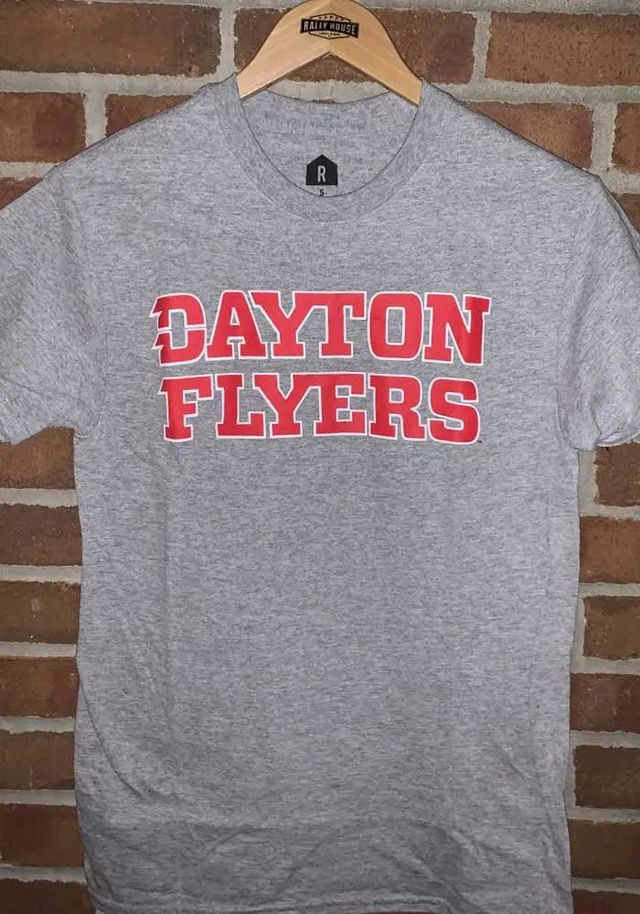 Rally Dayton Flyers Grey Loud Short Sleeve T Shirt