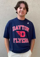 Rally Dayton Flyers Navy Blue Number One Short Sleeve T Shirt