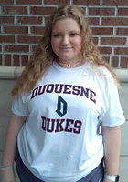 Rally Duquesne Dukes White Number One Short Sleeve T Shirt