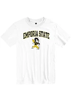 Rally Emporia State Hornets White Arch Mascot Short Sleeve T Shirt