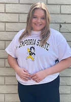 Rally Emporia State Hornets White Arch Mascot Short Sleeve T Shirt