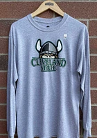 Rally Cleveland State Vikings Grey Team Logo Long Sleeve T Shirt
