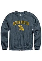 Rally Missouri Western Griffons Mens Charcoal Fleece Arch Mascot Long Sleeve Crew Sweatshirt