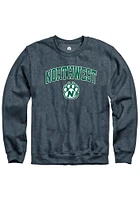 Rally Northwest Missouri State Bearcats Mens Charcoal Fleece Arch Mascot Long Sleeve Crew Sweatshi..