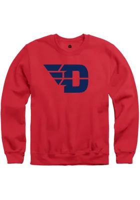 Rally Dayton Flyers Mens Fleece Team Logo Long Sleeve Crew Sweatshirt