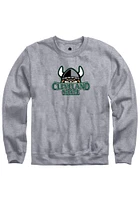 Rally Cleveland State Vikings Mens Grey Fleece Team Logo Long Sleeve Crew Sweatshirt
