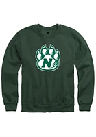 Rally Northwest Missouri State Bearcats Mens Green Fleece Team Logo Long Sleeve Crew Sweatshirt