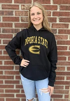 Rally Emporia State Hornets Mens Black Fleece Arch Mascot Long Sleeve Hoodie