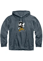 Rally Emporia State Hornets Mens Charcoal Fleece Team Logo Long Sleeve Hoodie