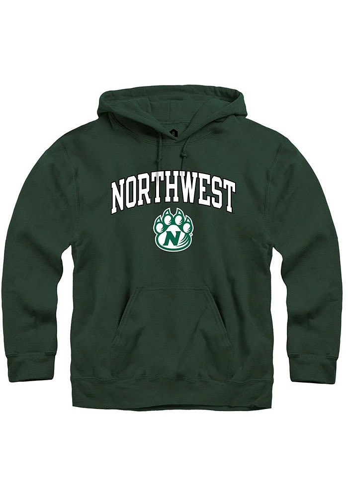 Rally Northwest Missouri State Bearcats Mens Fleece Arch Mascot Long Sleeve Hoodie