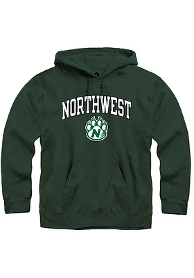 Rally Northwest Missouri State Bearcats Mens Fleece Arch Mascot Long Sleeve Hoodie