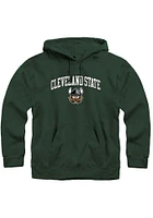 Rally Cleveland State Vikings Mens Fleece Arch Mascot Long Sleeve Hoodie